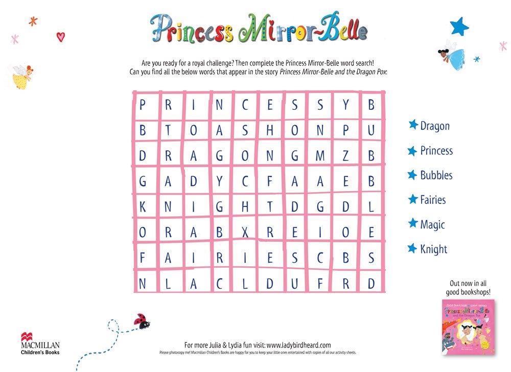Kids activities to do at home, with Princess Mirror-Belle - Pan Macmillan